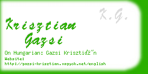 krisztian gazsi business card